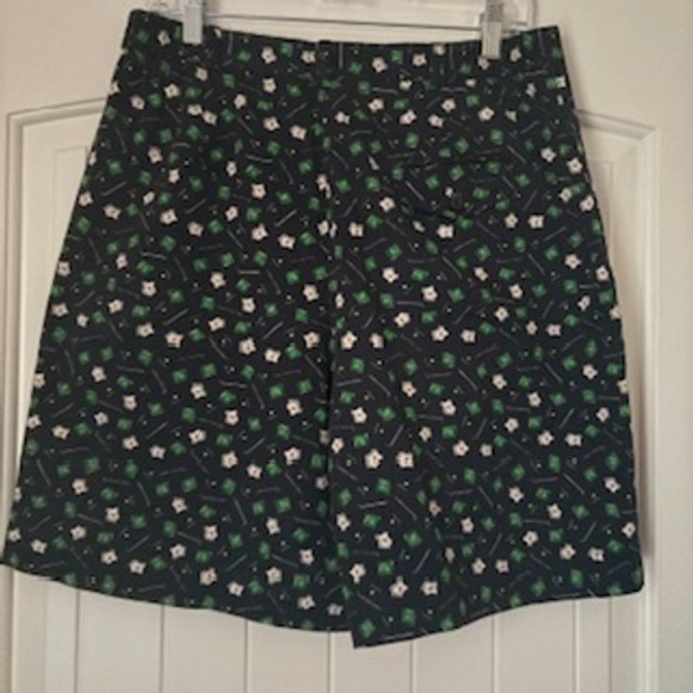 Vintage‎ Liz Golf High Rise Pleated Front Bermuda Shorts Sz 14 Golf Print Preppy
